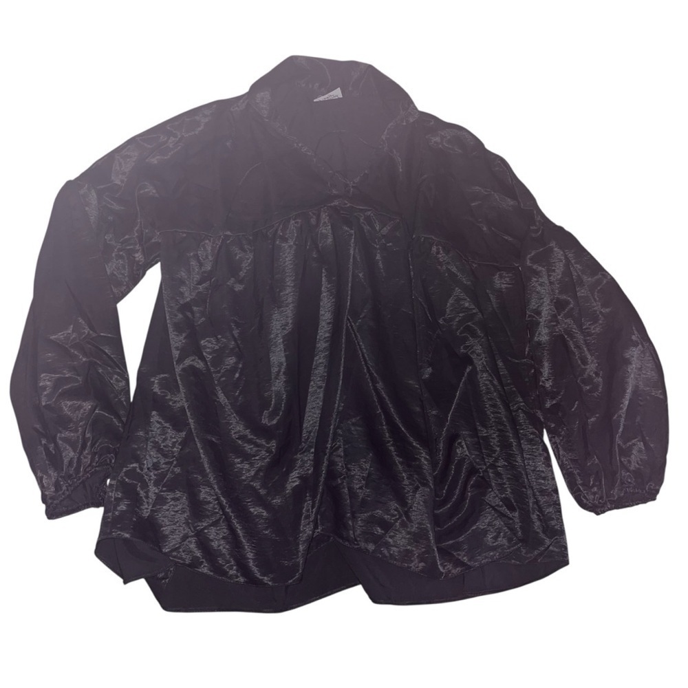 Reclaimed vintage lace up satin blouse